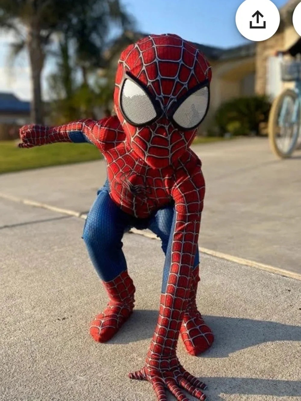 Hand made Spider-Man costume toddler boys 3/4